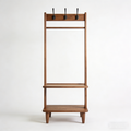 OakHaven Entryway Organizer: The Mid-Century Wooden Coat Rack