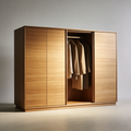 OakCove Sliding Door Wardrobe: The Minimalist Wooden Clothing Storage